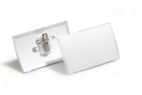 Placa De Identificación Durable Click Fold Con Clip De Combinación 40x75mm 25 Piezas