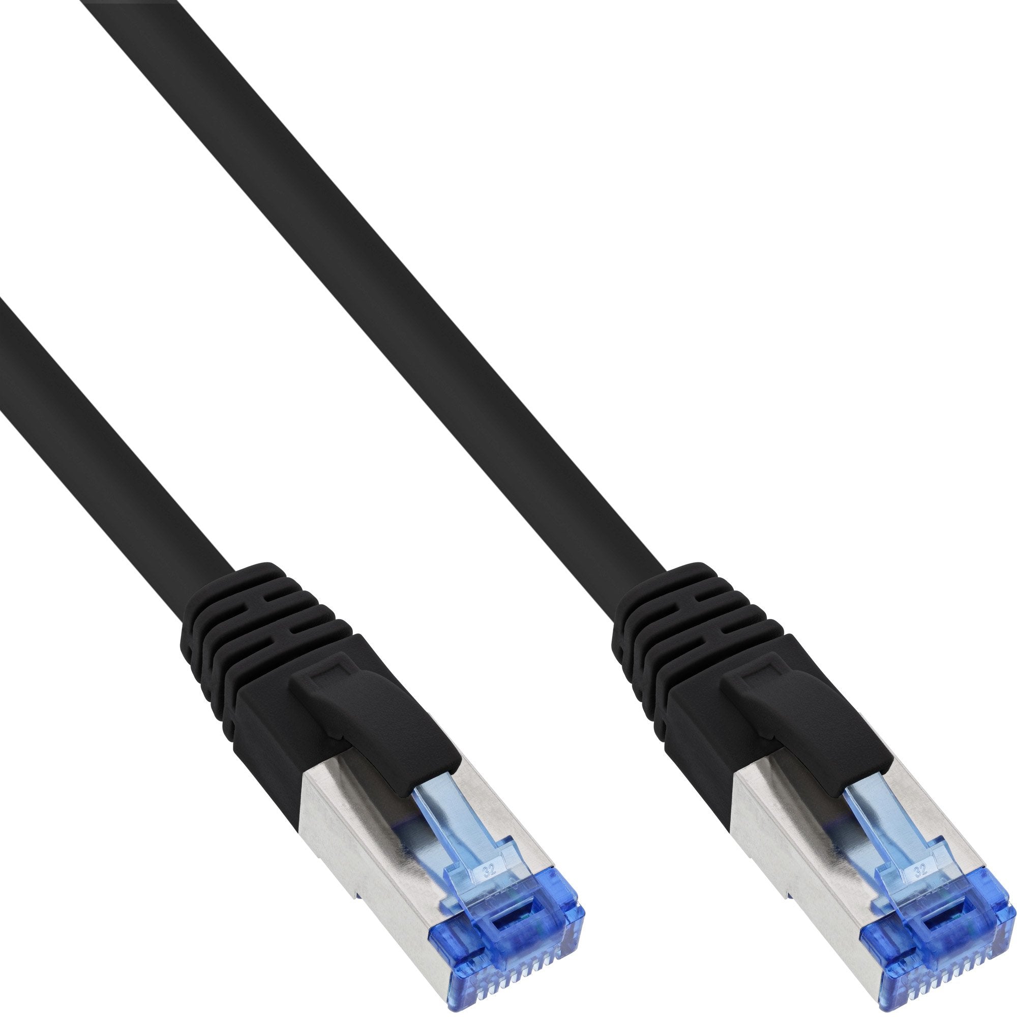 Cable De Red Inline S/Ftp Pimf Cat.6a Libre De Halógenos 500mhz Negro 10m