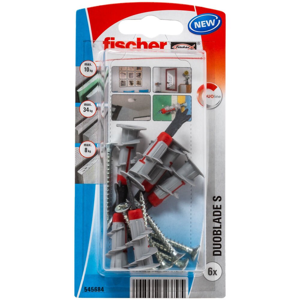 Blister 6 Unid. Taco Duoblade S + Tornillo 545684 Fischer