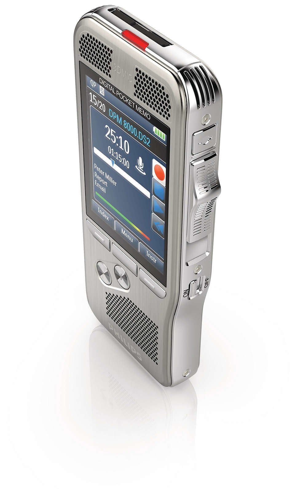 Philips Dpm 8300 Dictáfono Memoria Interna Plata
