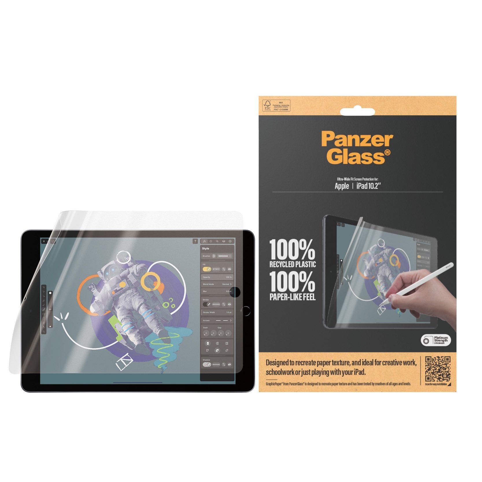 EAN 5715685000362 - PanzerGlass ® GraphicPaper® Screen Protector iPad 10.2'' (2019-2021) | Ultra-Wide Fit Protector de pantal imagen 2