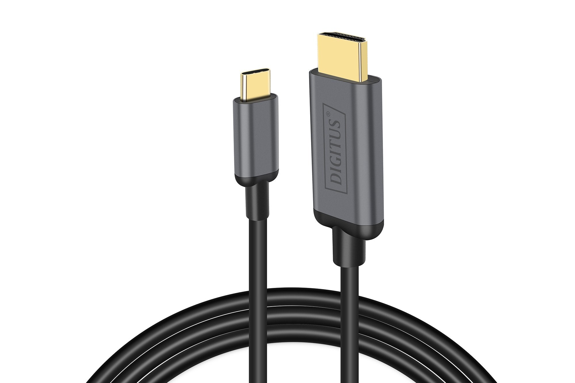 EAN 4016032465072 - Digitus DA-70821 adaptador de cable de vídeo 1,8 m USB Tipo C HDMI tipo A (Estándar) Gris imagen 2