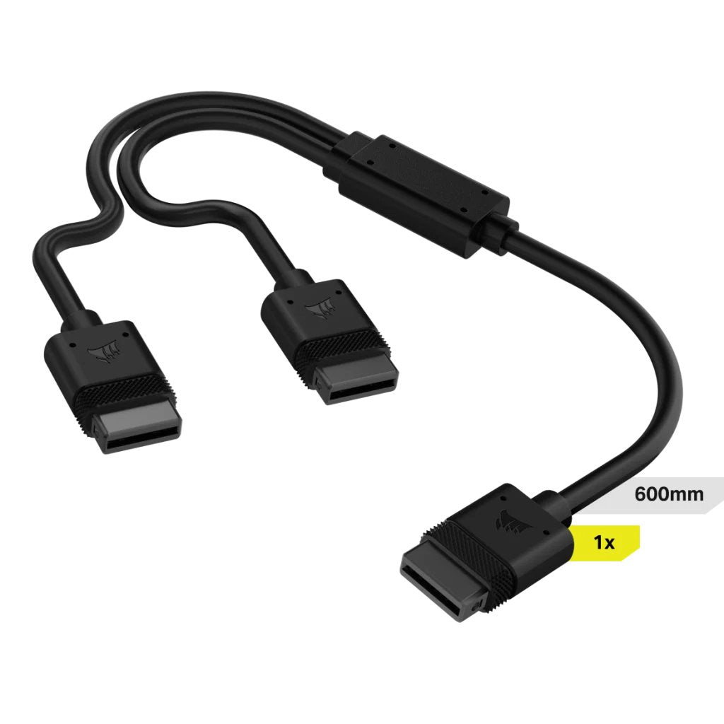 Corsair Icue Link Cable Y, 600 Mm, Recto, Negro, 1 Pieza Cl-9011124-Ww