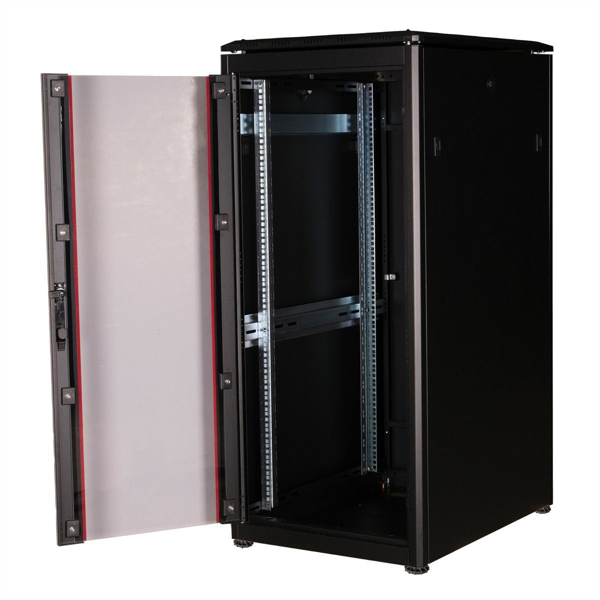 Roline 19-Zoll Netzwerkschrank Pro 26 He, 600x800 Bxt Glastr Schwarz