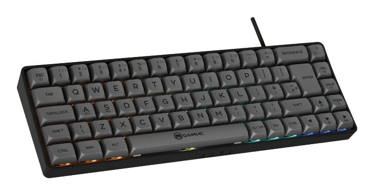 Teclado Mecánico Gamiac Tkl Rgb69g Sf Kailh Red Negro/Cinze