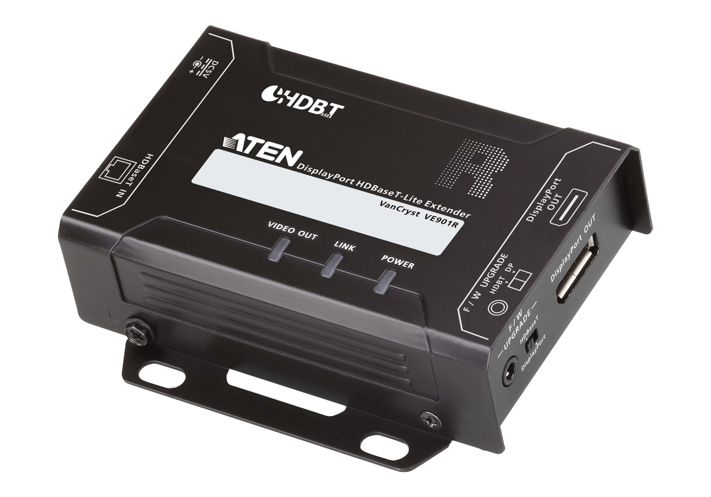Extensor Aten Displayport Hdbaset-Lite, Ve901, Transmisor + Receptor, Hasta 70m, Con Fuente De Alimentación