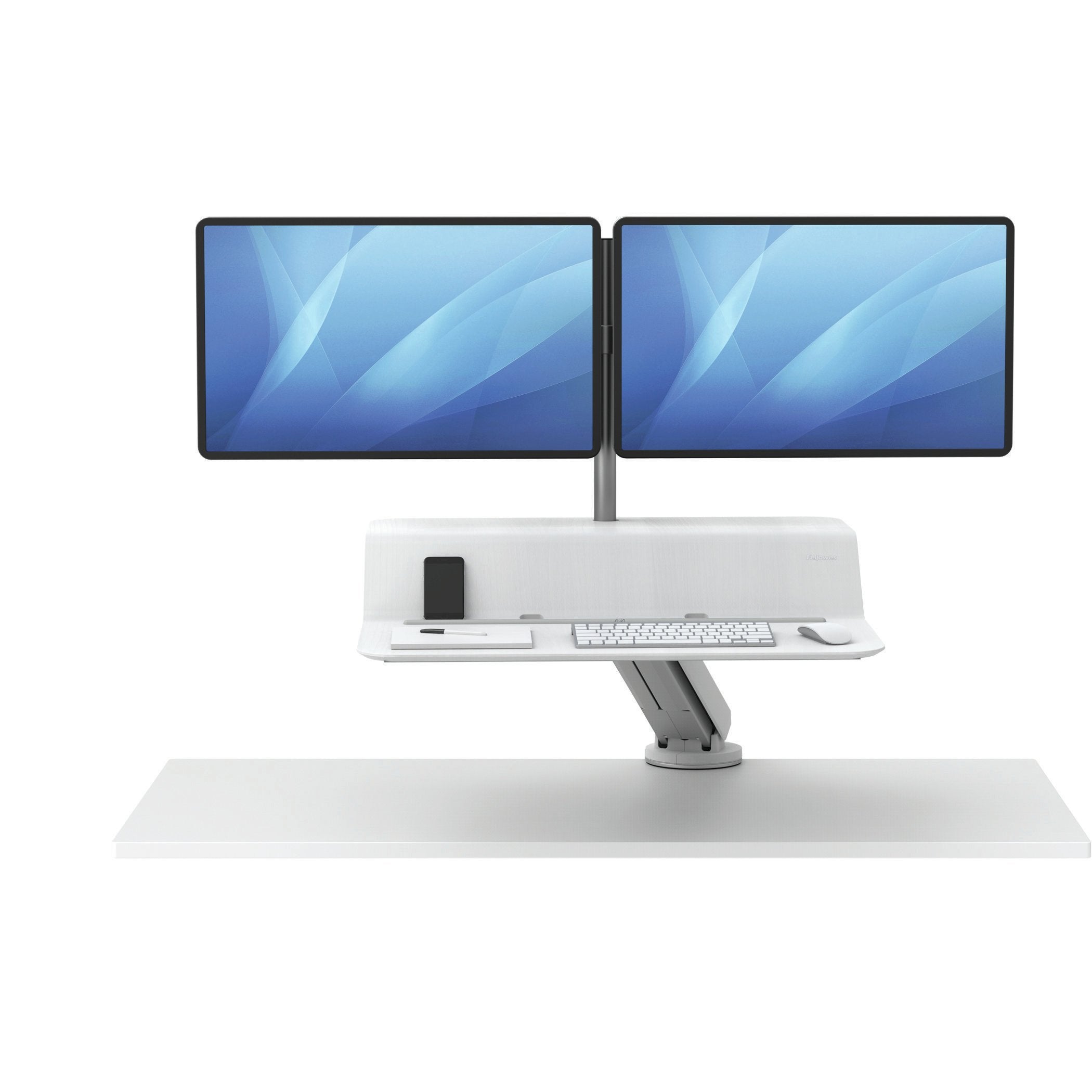 Fellowes Solución Lotus Sentado/De Pie Para 2 Monitores Blanco