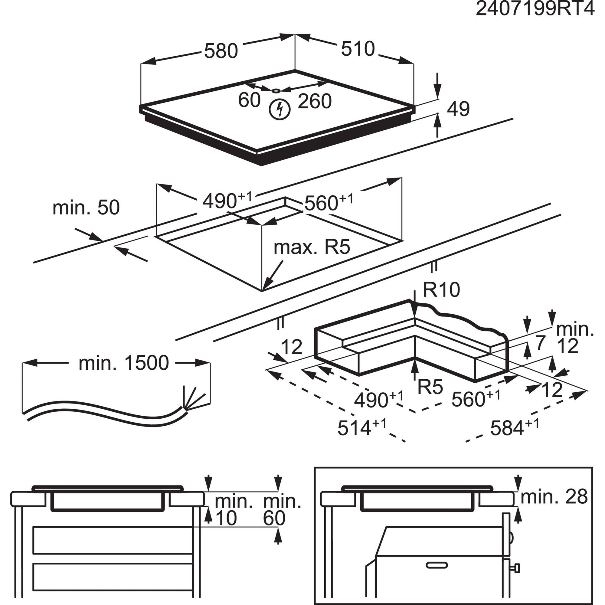 EAN 7333394049441 - Electrolux EIS62453IZ Negro Integrado 60 cm Con placa de inducción 4 zona(s) imagen 20
