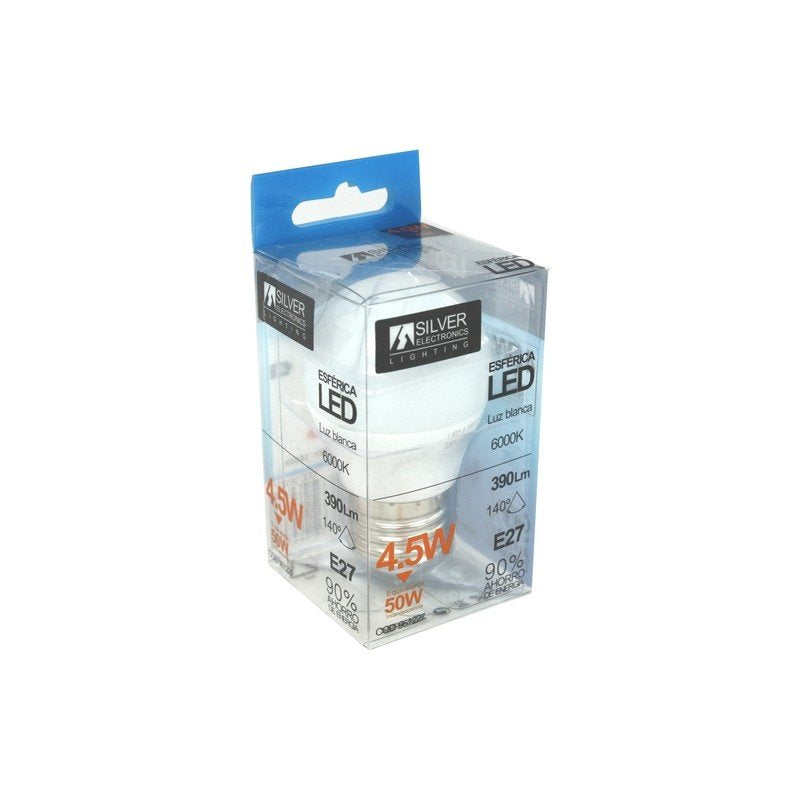 Bombilla Led Decorativa Silver Electronics Esferica 7w=70w -  E27 -  3000k -  620 Lm -  Luz Calida -  A+