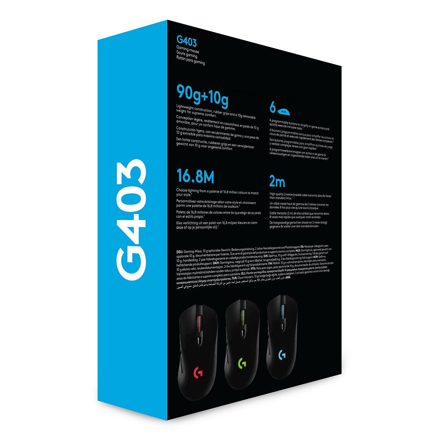 Logitech Ratón G403 Hero Gaming 16000dpi