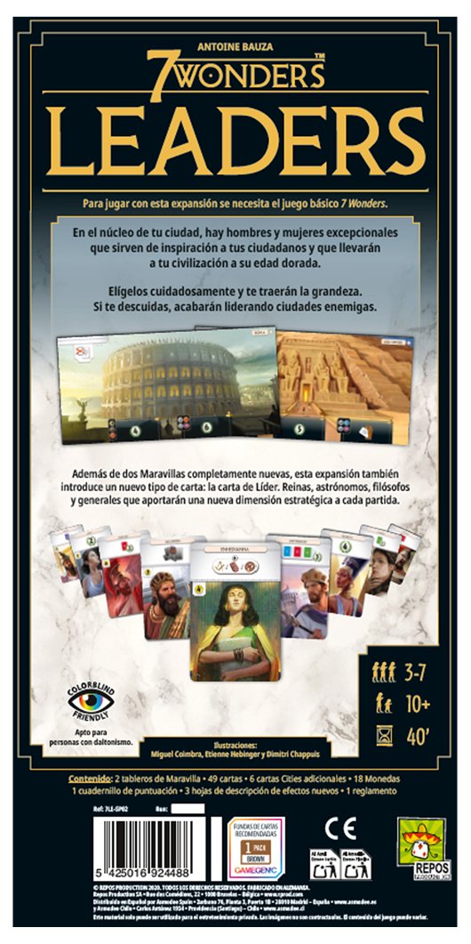 EAN 5425016924488 - Asmodee 7 Wonders : Leaders 7 Wonders: Leaders 40 min Expansión de juego de mesa Estrategia imagen 4