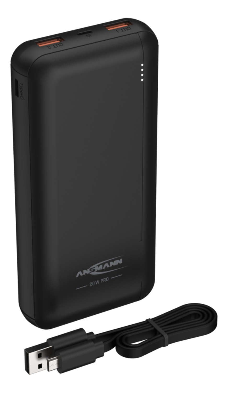 Bateria  Ansmann Powerbank 20000 Mah 20w 2 Usb-A Ports, Usb-C Port