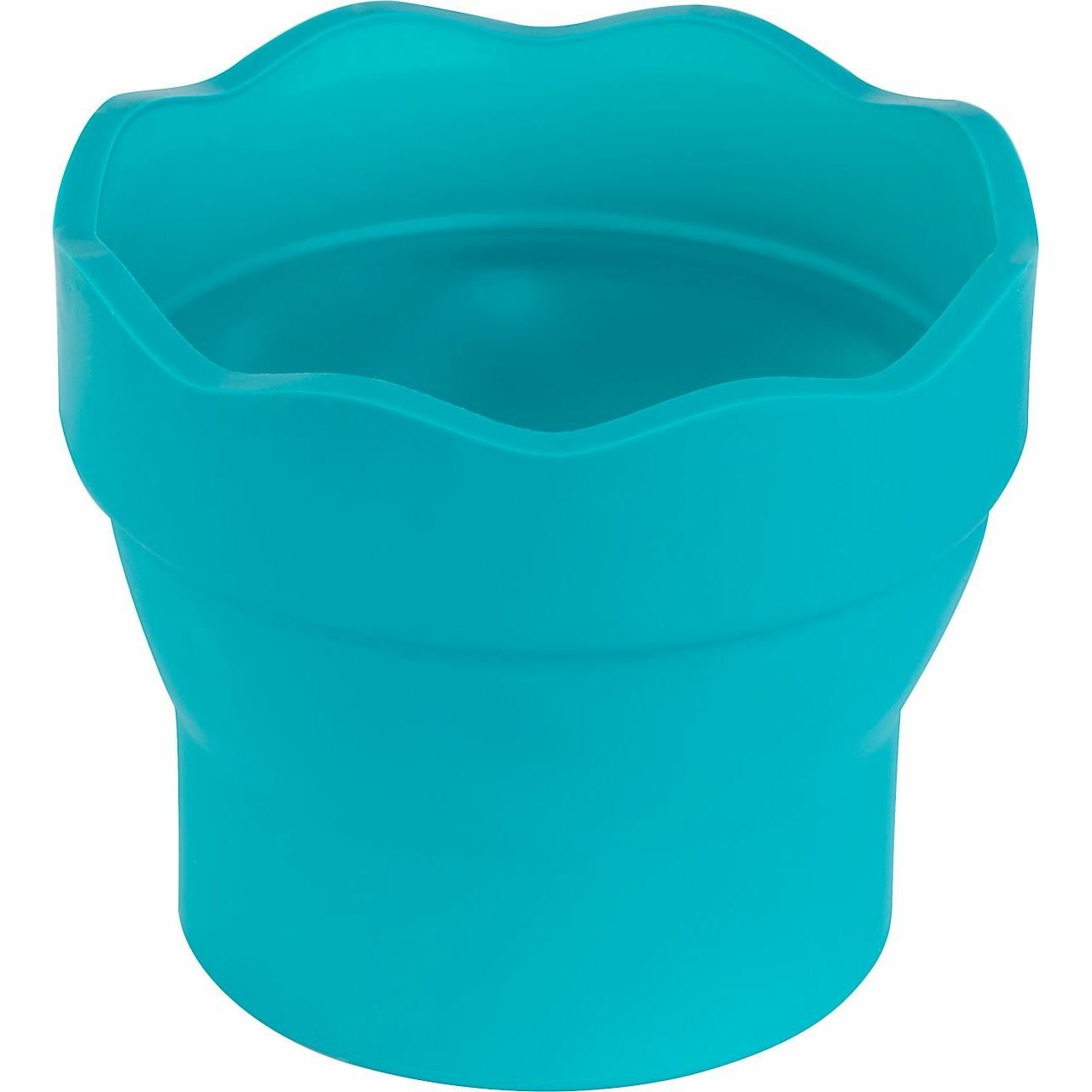 Faber-Castell Vaso De Agua Clic&Go Turquesa, Recipiente De Agua Turquesa