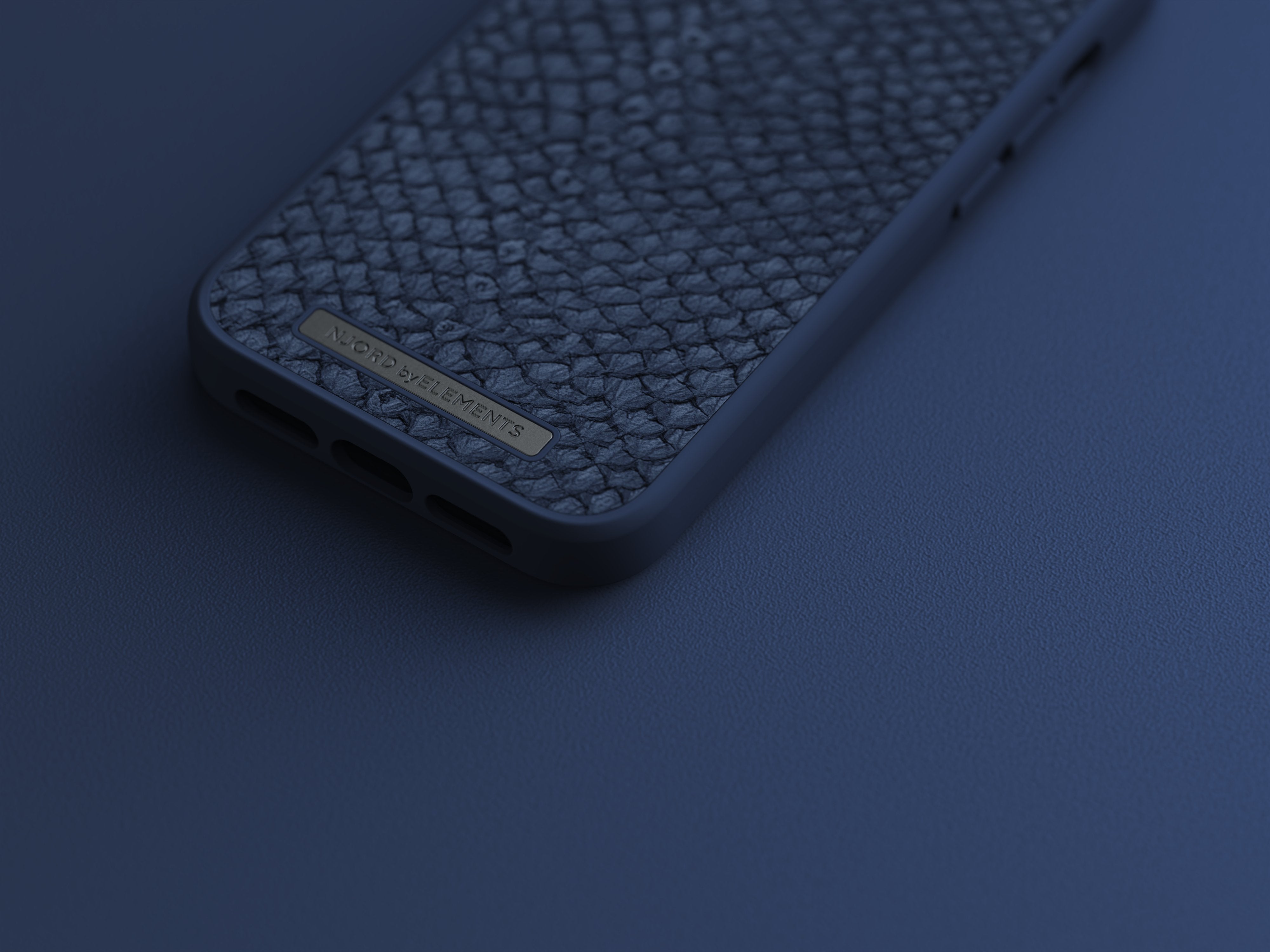 Funda De Cuero Iphone 14 (6.1) Azul
