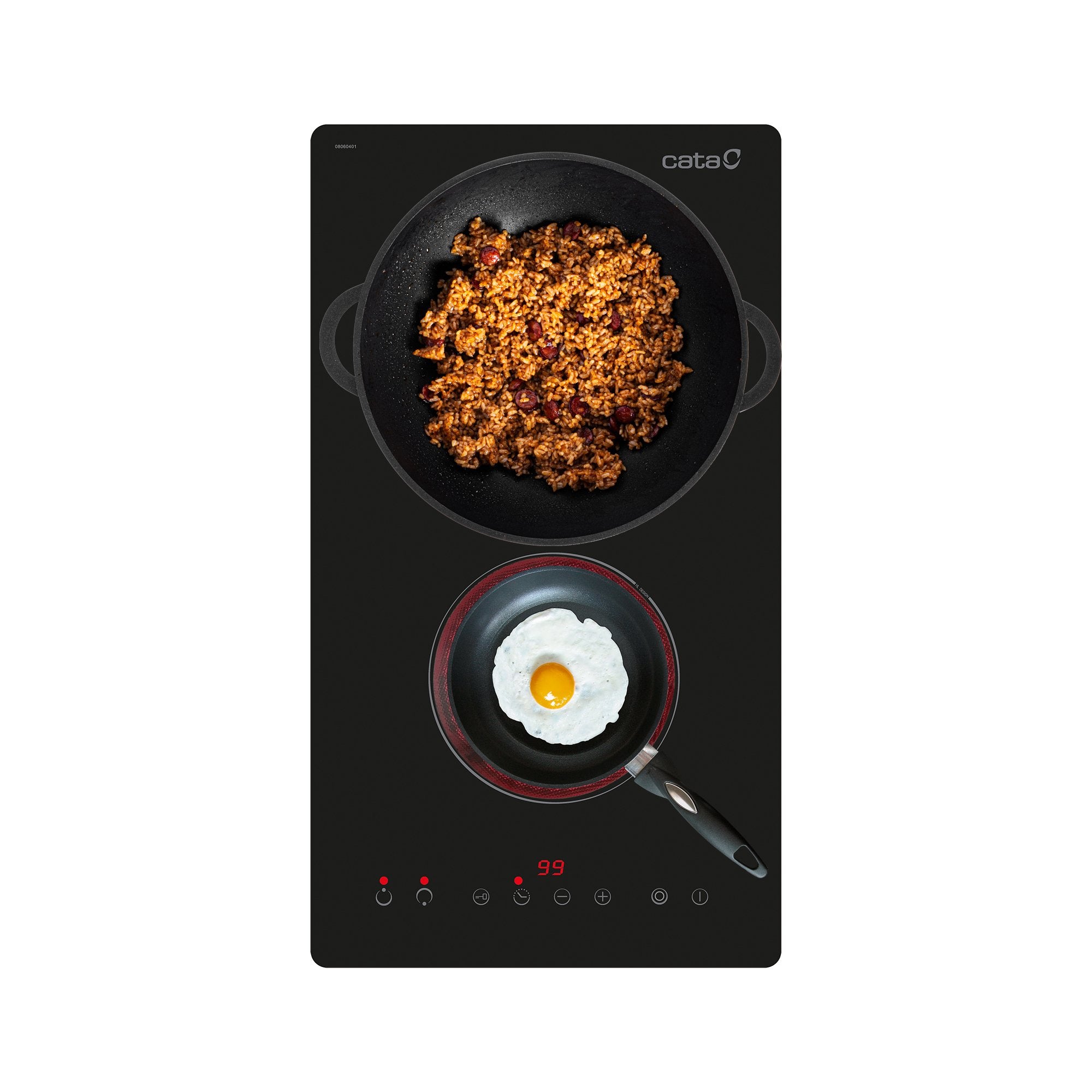 EAN 8422248109444 - CATA TD 3002 BK Negro Integrado 29 cm Cerámico 2 zona(s) imagen 2