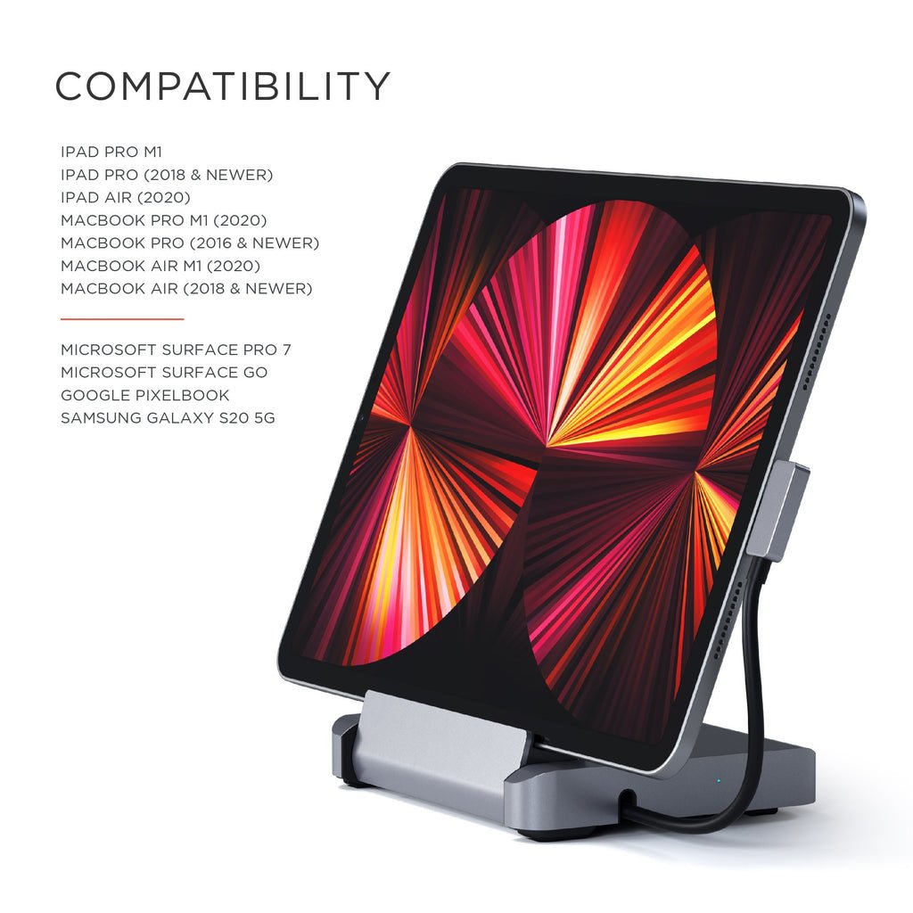 Satechi Aluminum Do Ipad Pro (Usb-C, Usb-A, 4k Hdmi, Czytnik Kart Micro/Sd, Jack Port) (Gwiezdna Szarosc)