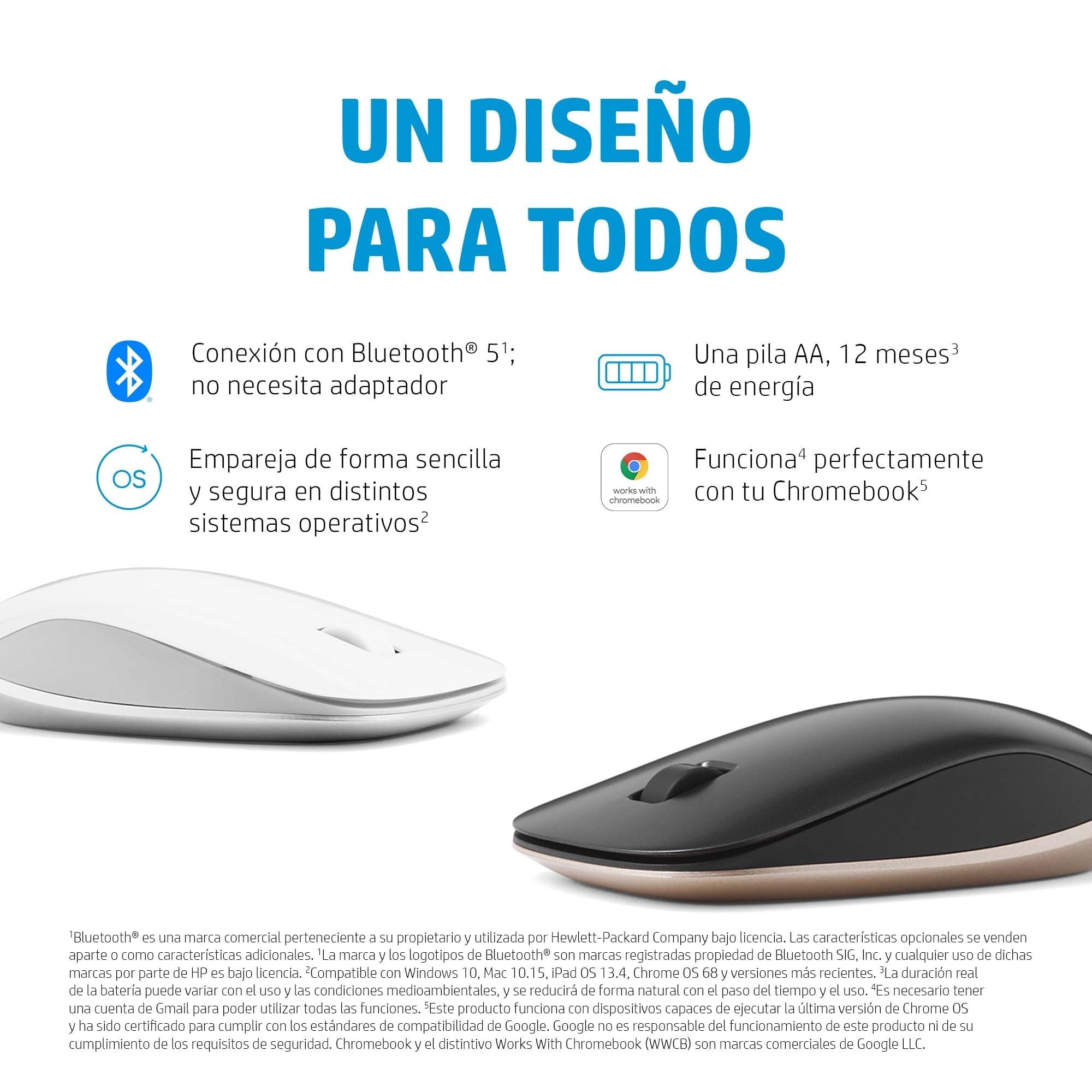 Ratón Hp 410 Slim White Bluetooth 4m0x6aa#Abb