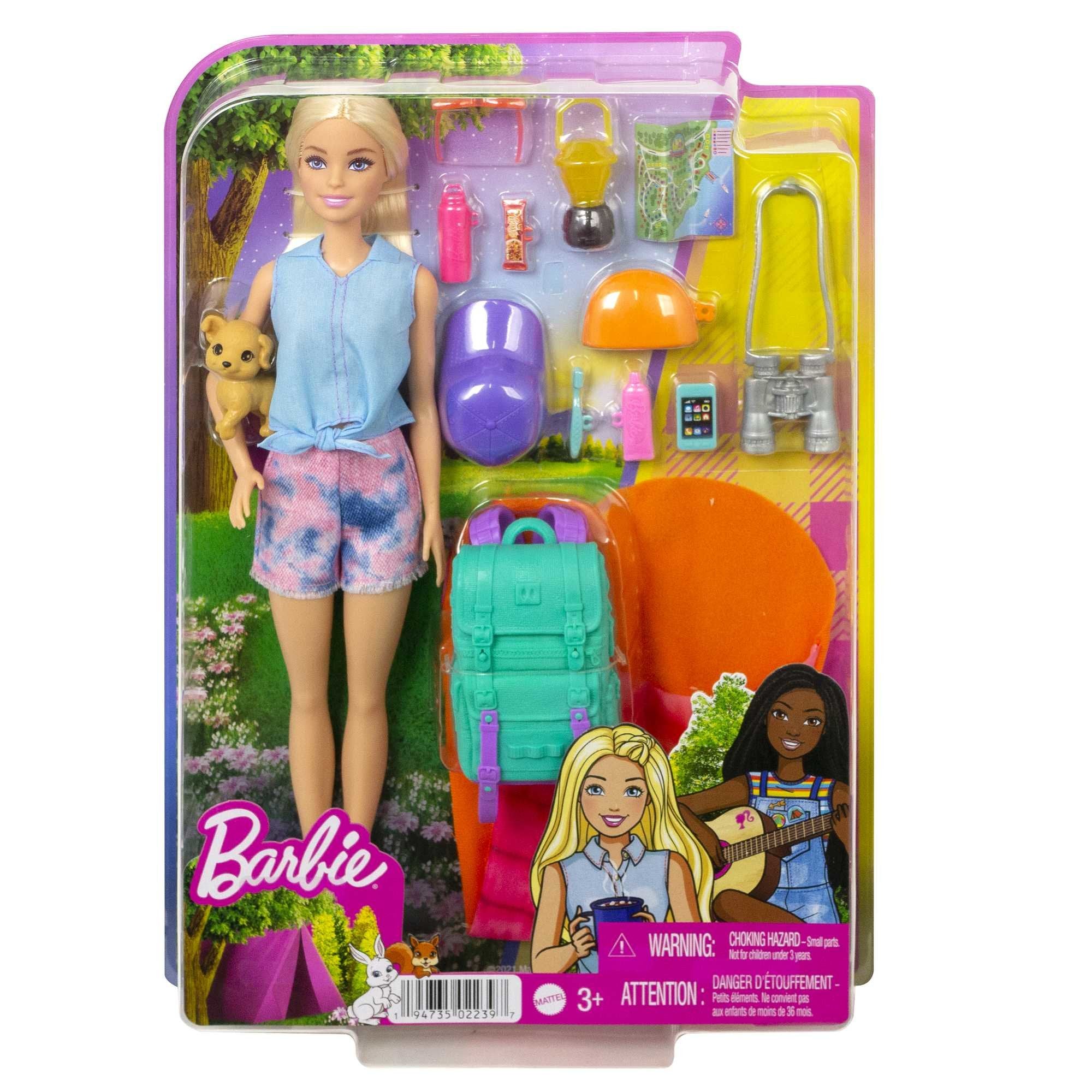 Mattel Barbie ¡Se Necesitan Dos! Juego Camping Con Muñeca Malibu, Cachorro Y Accesorios Hdf73