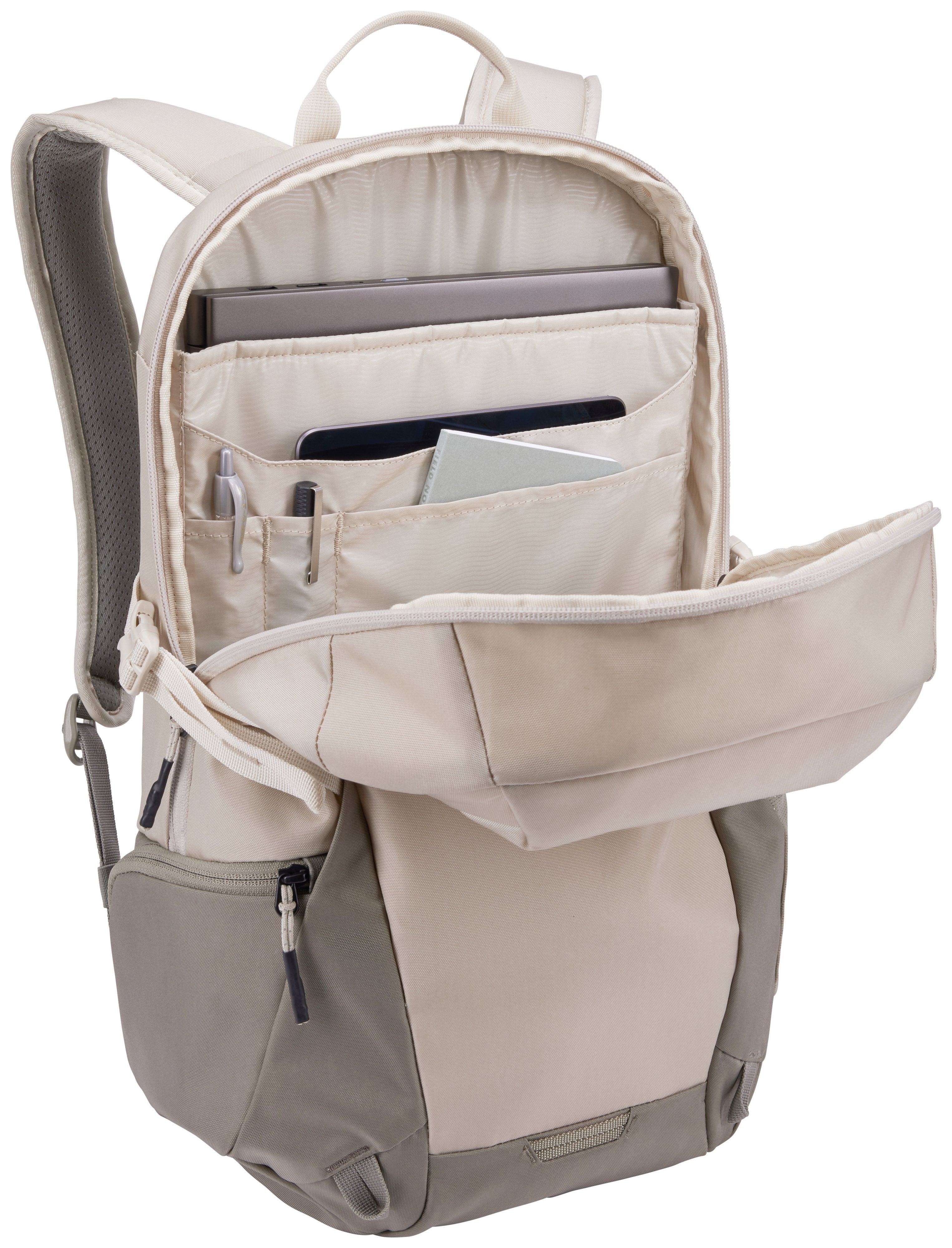 Thule Enroute Tebp4116 - Pelican/Vetiver Mochila Mochila Informal Gris, Blanco Nylon Beige, Ciudad, 39,6 Cm (15.6"), Compartimento Del Portátil, Nylon