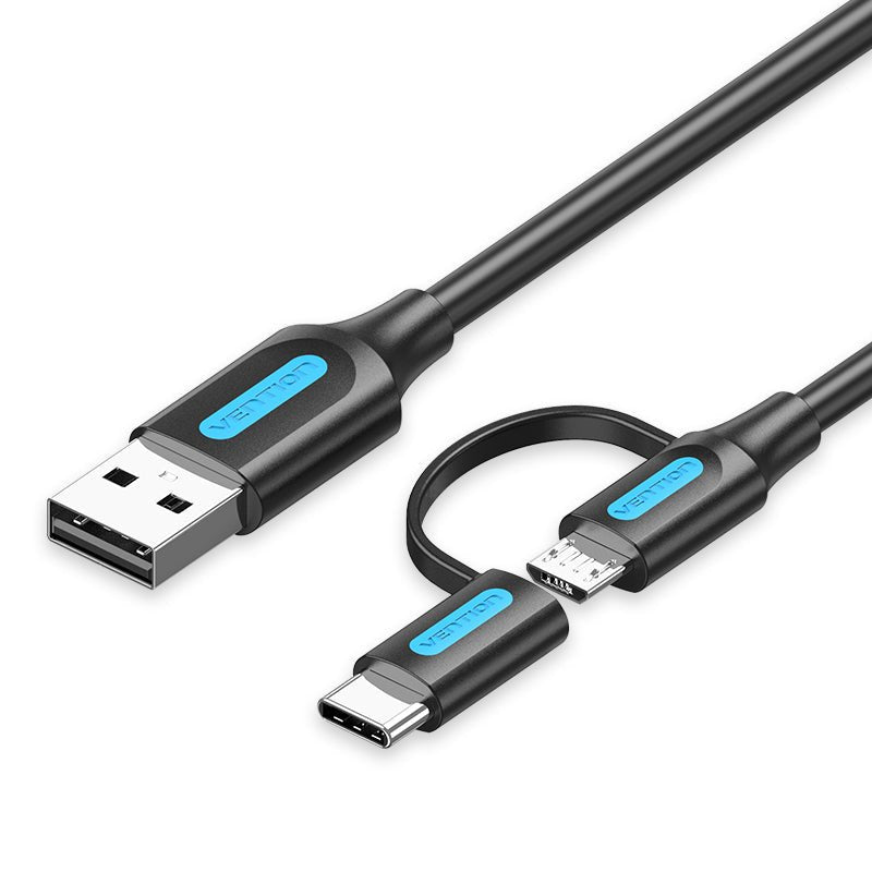 EAN 6922794753037 - Vention CQDBF cable USB USB 2.0 1 m USB A USB C/Micro-USB B 0,48 Gbit/s Negro imagen 1