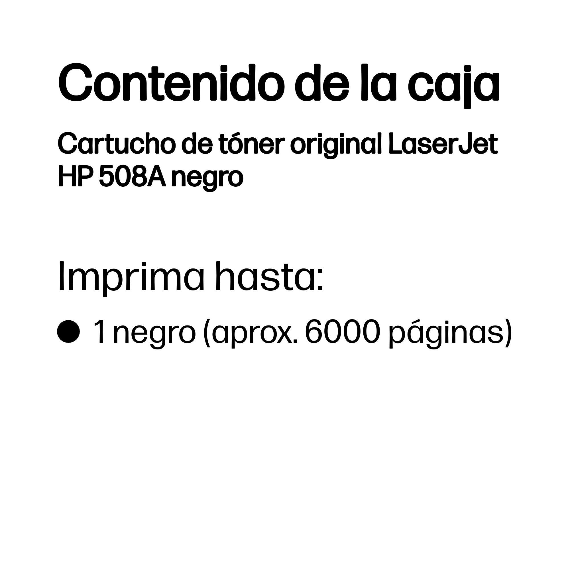 EAN 0888793237564 - HP 508A Black Original LaserJet Toner Cartridge cartucho de tóner 1 pieza(s) imagen 3