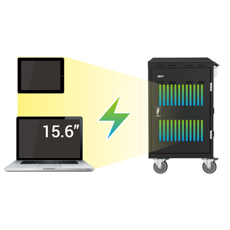 E24c+ Cart F/24 Tablet/Laptop - Up To 15in [Uk Plug]