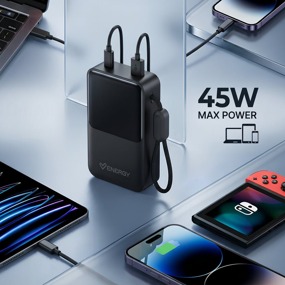 Energy Sistem Pro Powerbank 20000 Mah - 45w - Tecnologia Intelligent Power Delivery - 2 Puertos Para Carga Simultanea -