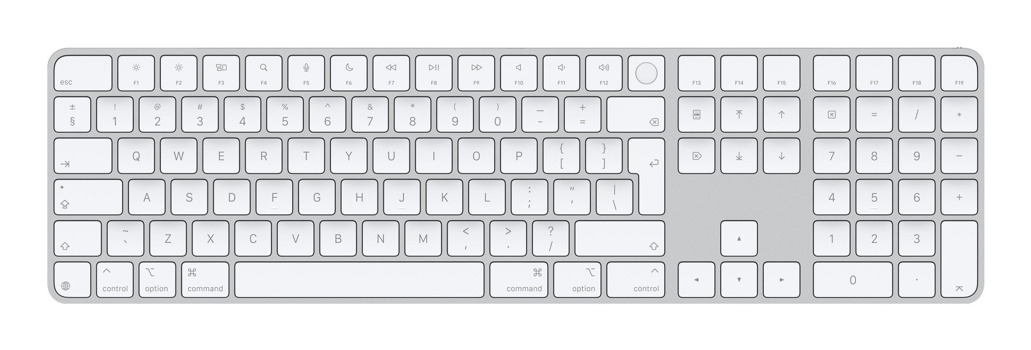 EAN 0195949655180 - Apple Magic teclado Universal USB + Bluetooth QWERTY Inglés Blanco imagen 1