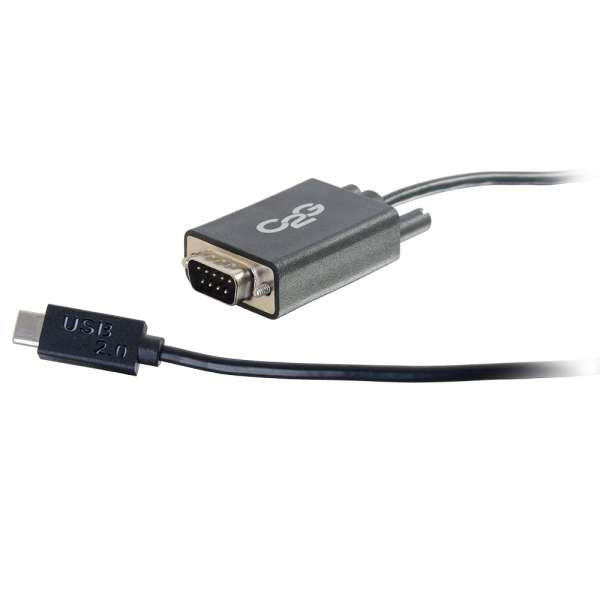 C2g Usb C To Db9 Serial Adapter Cable Usb C 2.0 M/M Cable Usb / Serie Db-9 (M) A Usb-C (M) Conector C Reversible Negro