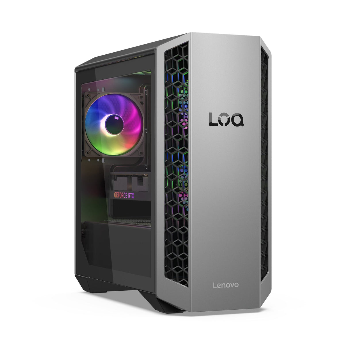Sobremesa Gaming Lenovo Loq Tower 26adr10, Ryzen 9-8945hx, 32gb, 512gb Ssd, Nvidia Geforce Rtx 5070 12gb, W11 - Gris
