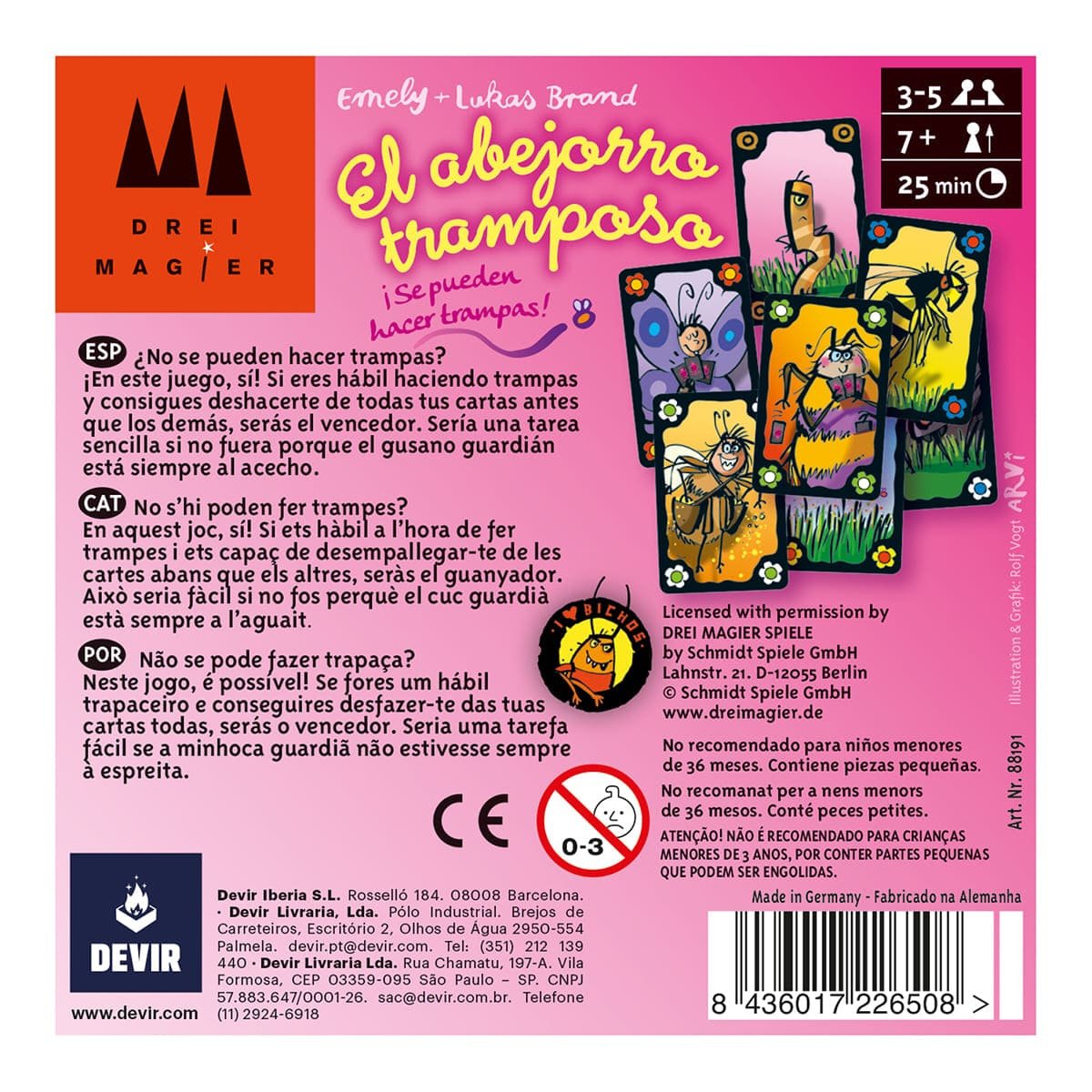 EAN 8436017226508 - Devir El Abejorro Tramposo 25 min Juego De Cartas Juego de bazas imagen 3
