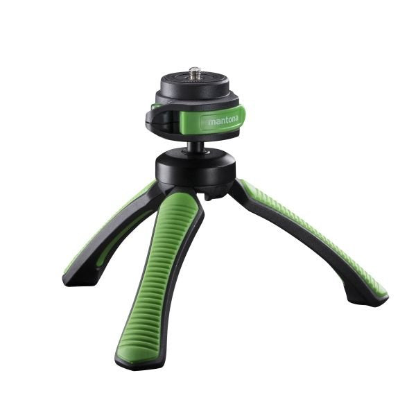 Mantona 21407 Tripode Smartphone/Cámara Digital 3 Pata(S) Negro, Verde