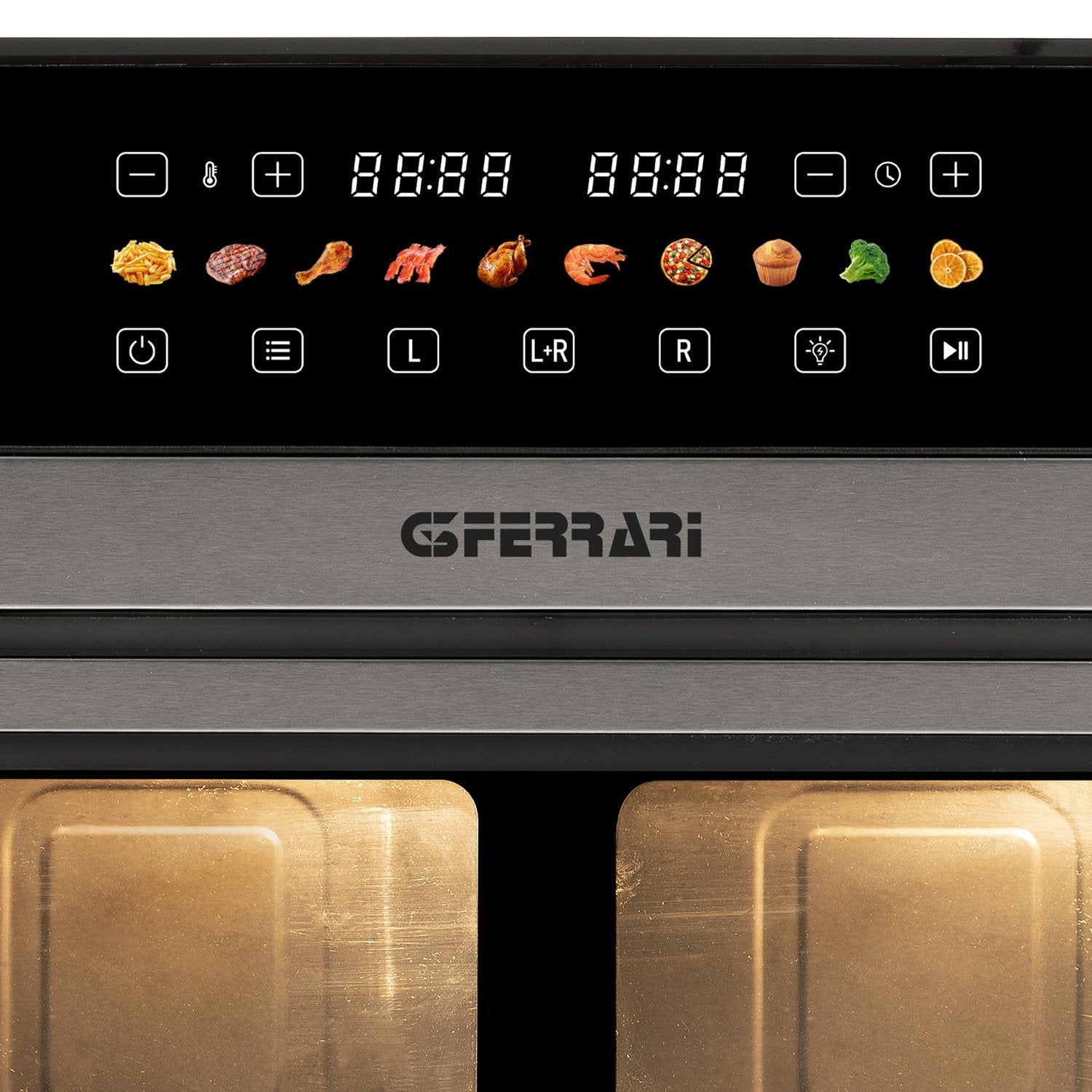 Freidora  G3 Ferrari G10223 Doble 12 L Independiente 2200 W Freidora De Aire Caliente Negro, Acero Inoxidable