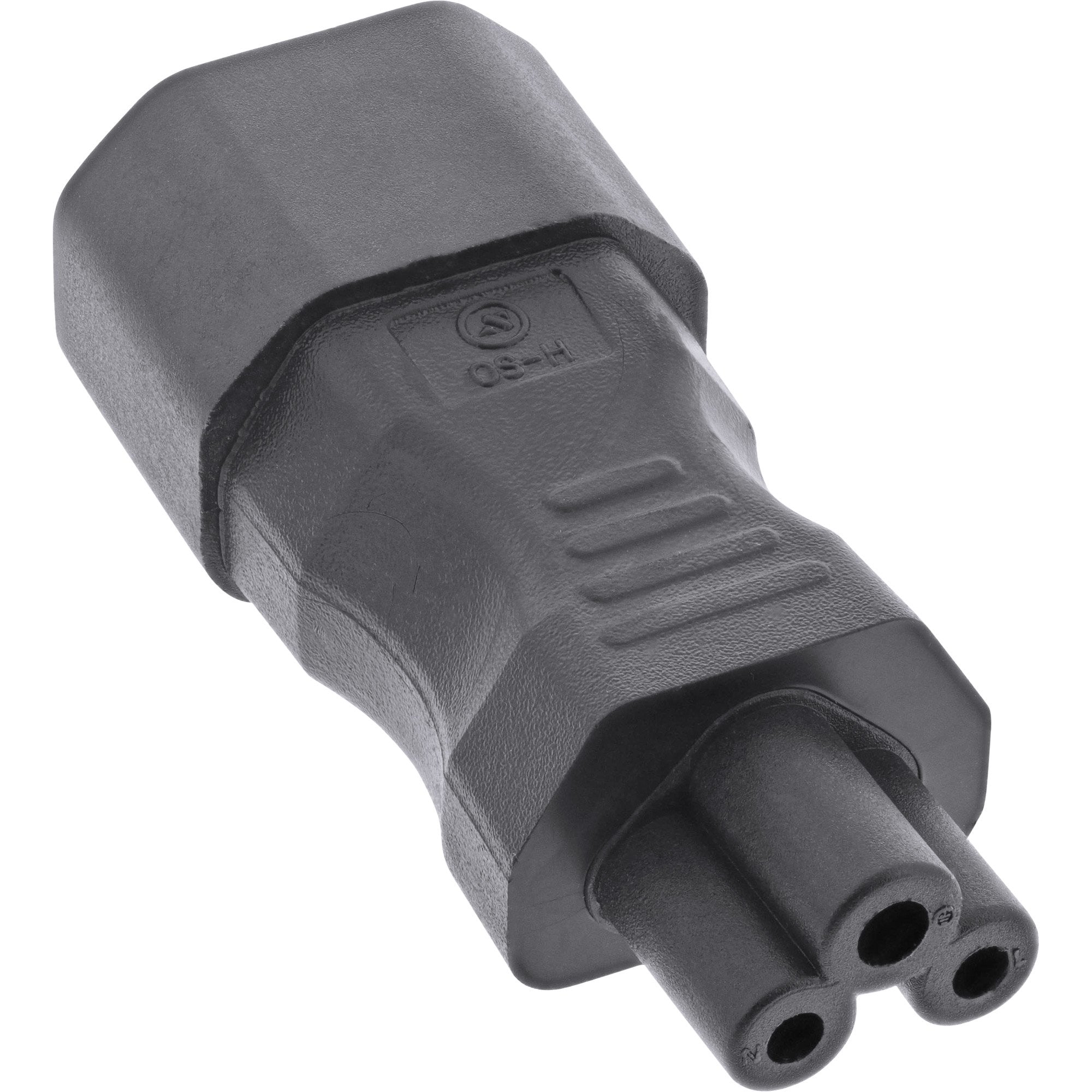 Adaptador De Fuente De Alimentación Inline Iec 60320 C14/C5, 3 Pines