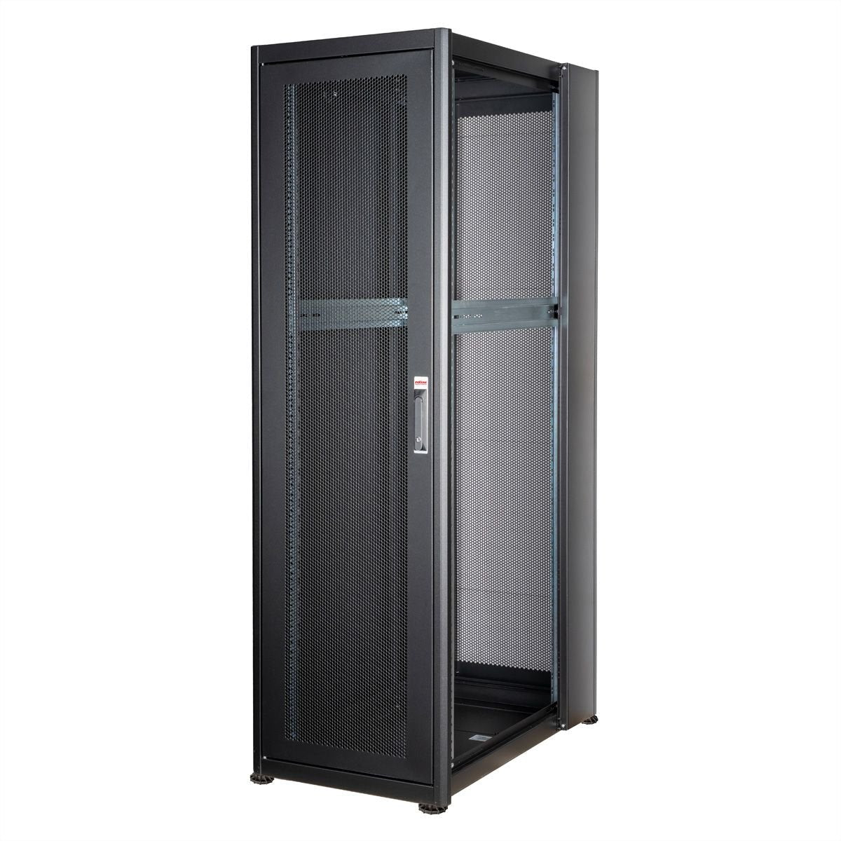 Roline 19-Zoll Serverschrank Basic 42 He, 600x1000 Bxt Perforiert Schwarz