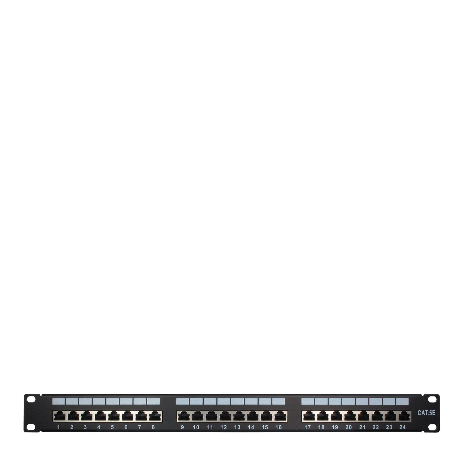 Inter-Tech 19'' Cat.5e Stp 24, Patch Panel Negro, Rj-45, Cat5e, Negro, Metal, Montaje En Bastidor, 482 Mm
