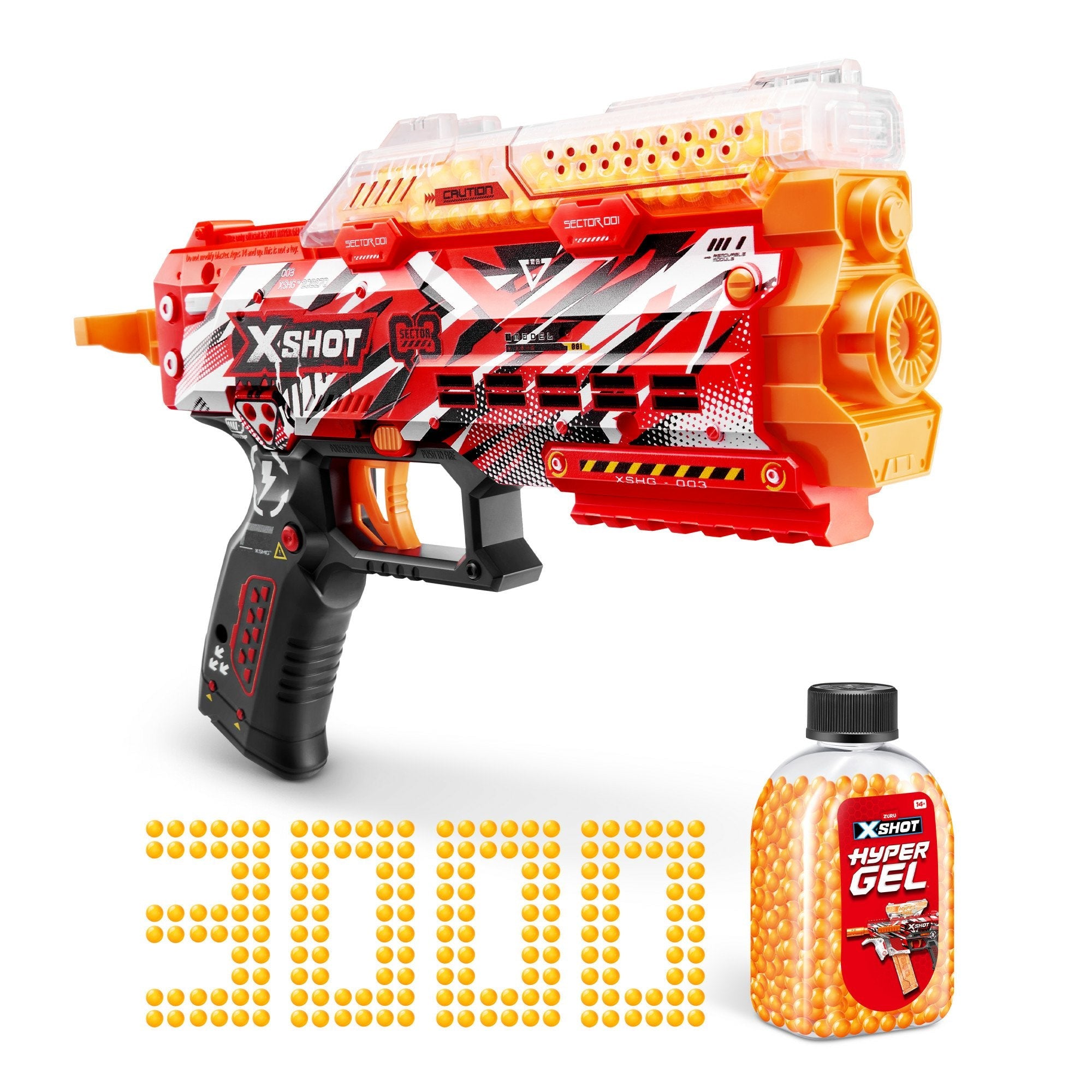 Zuru Xshot-Hyper Gel Stinger Blaster, Gel Blaster Que Incluye 1000 Bolas De Gel 36728