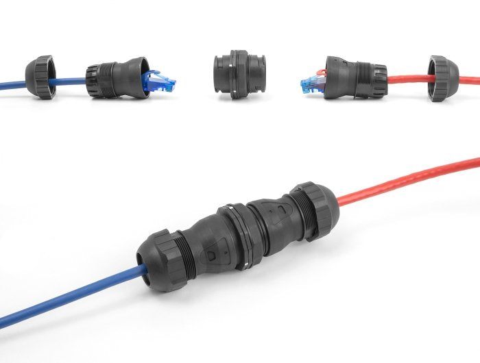 Delock 67044 Conector De Cable Rj45 Hembra A Rj45 Hembra Cat.6a Ip68 Resistente Al Polvo Y Al Agua