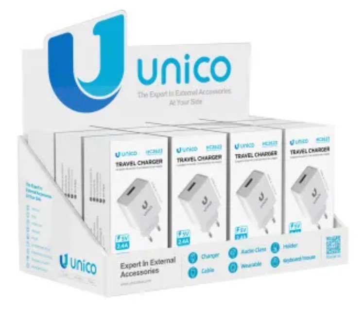 Expositor Unico De 12 Cargadores Simples Usb 2.4a