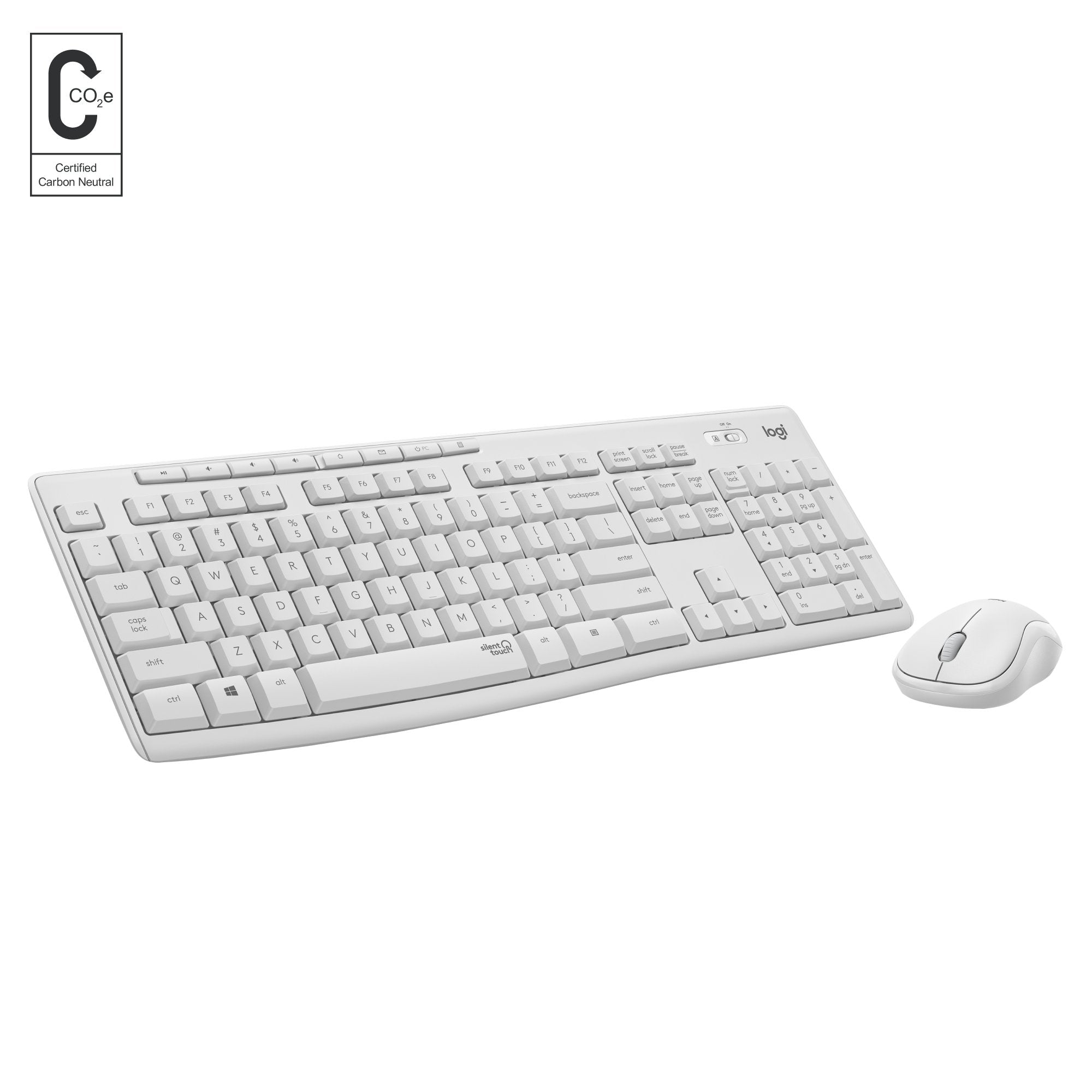 Logitech Teclado (Suizo) + Raton Mk295 Silent Combo Rf Inalámbrico Qwertz Blanco