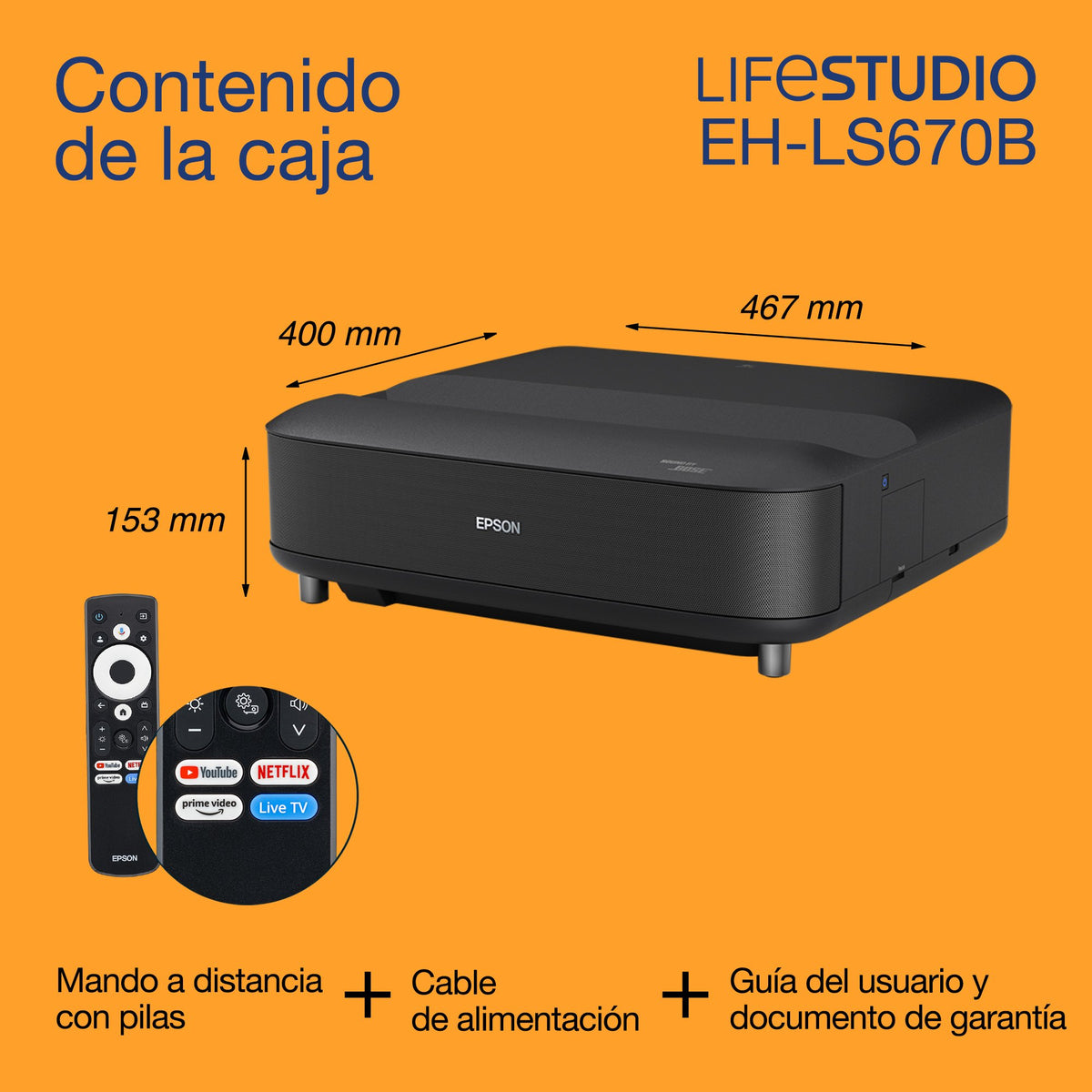 EAN 8715946742663 - Epson EH-LS670B Proyector de alcance estándar 3600 lúmenes ANSI 3LCD UHD 4K (3840x2160) imagen 2