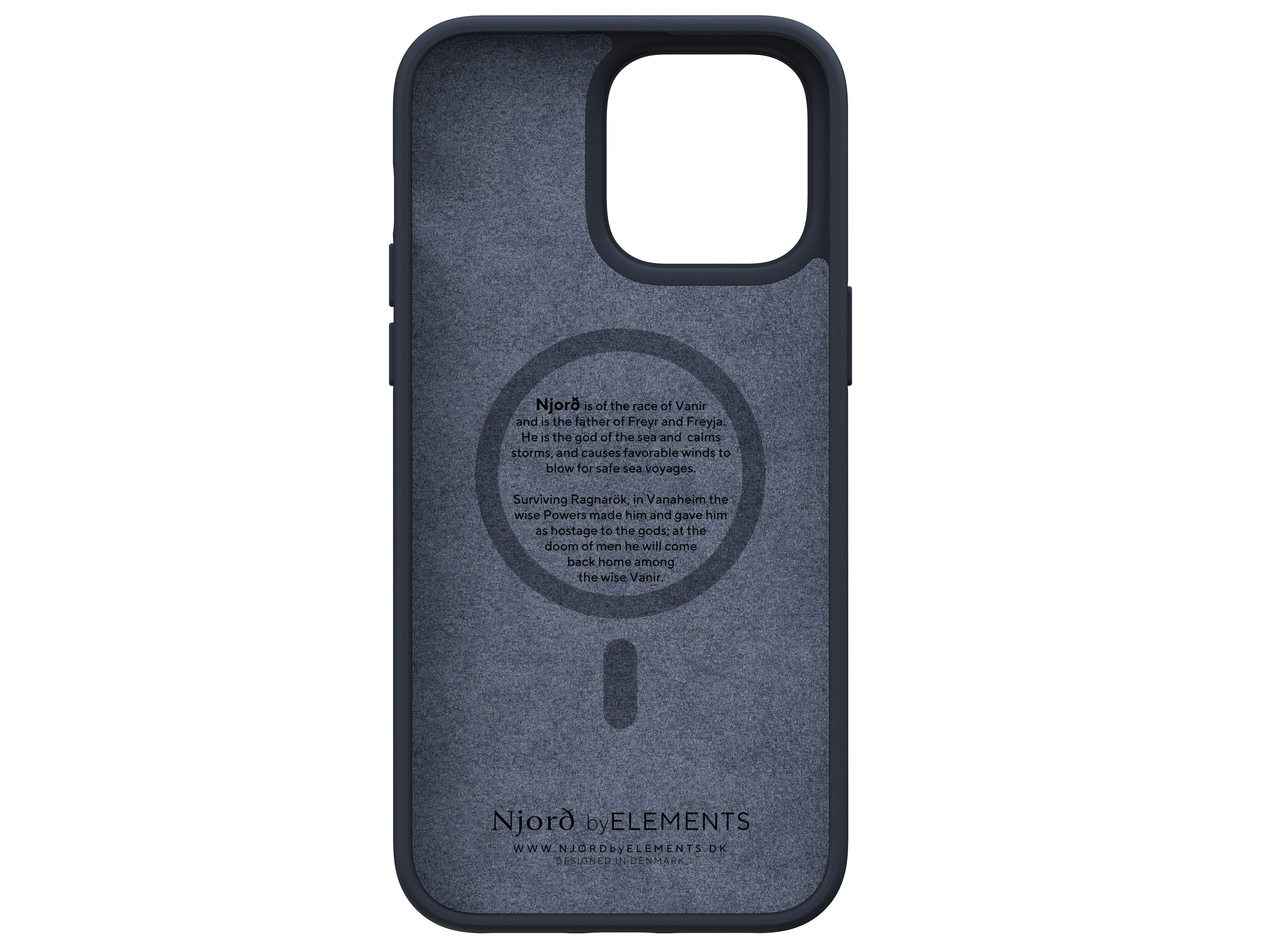 Njord Byelements Salmon Leather Magsafe Case - Iphone 14 Pro Max - Black