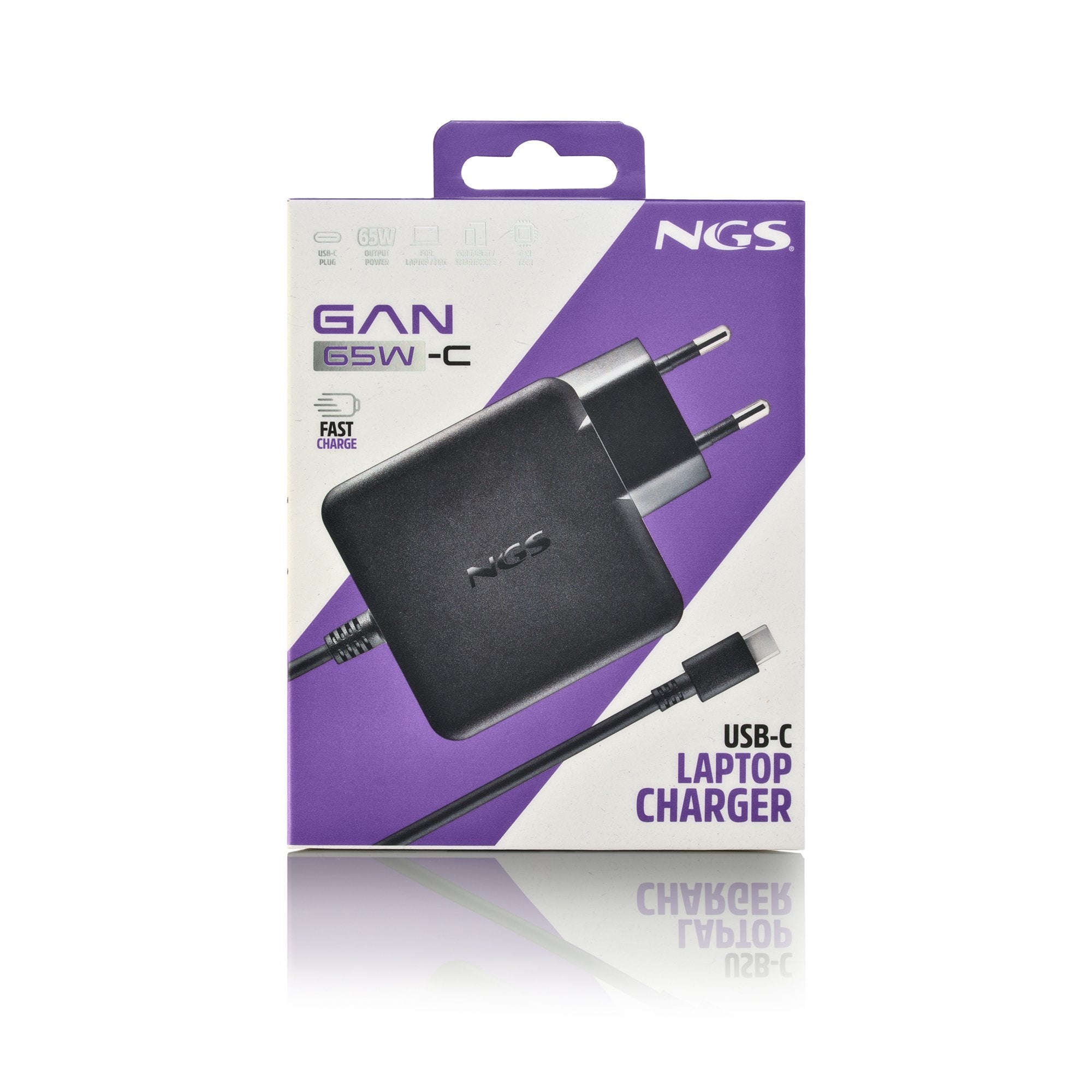 Cargador De Portátil Ngs Gan 65w-C Usb Tipo-C 65w Automático Voltaje 5-20v