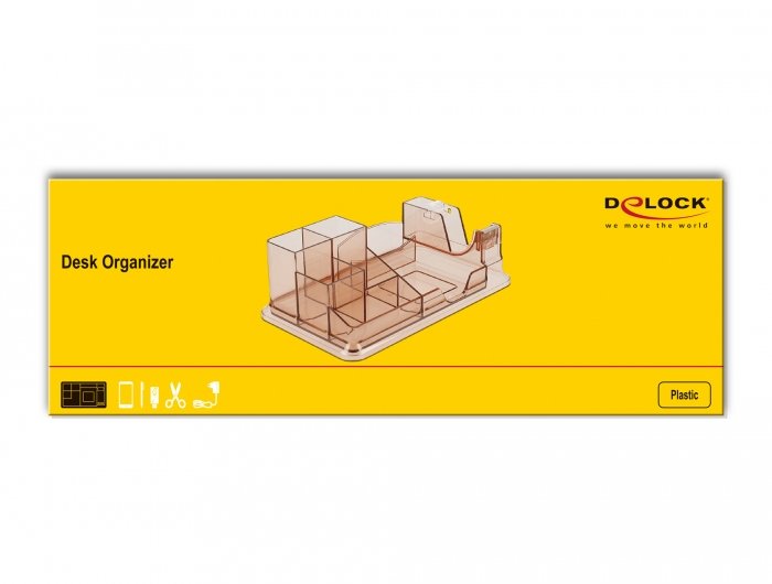 Delock Schreibtisch Organizer Transparentee Marrón