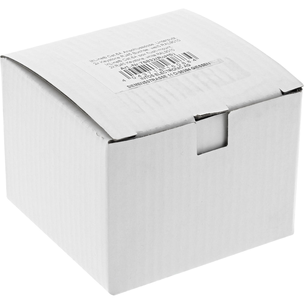 Caja Inline Cat.6a De Empotrar 2x Rj45 Blanco Ral9010