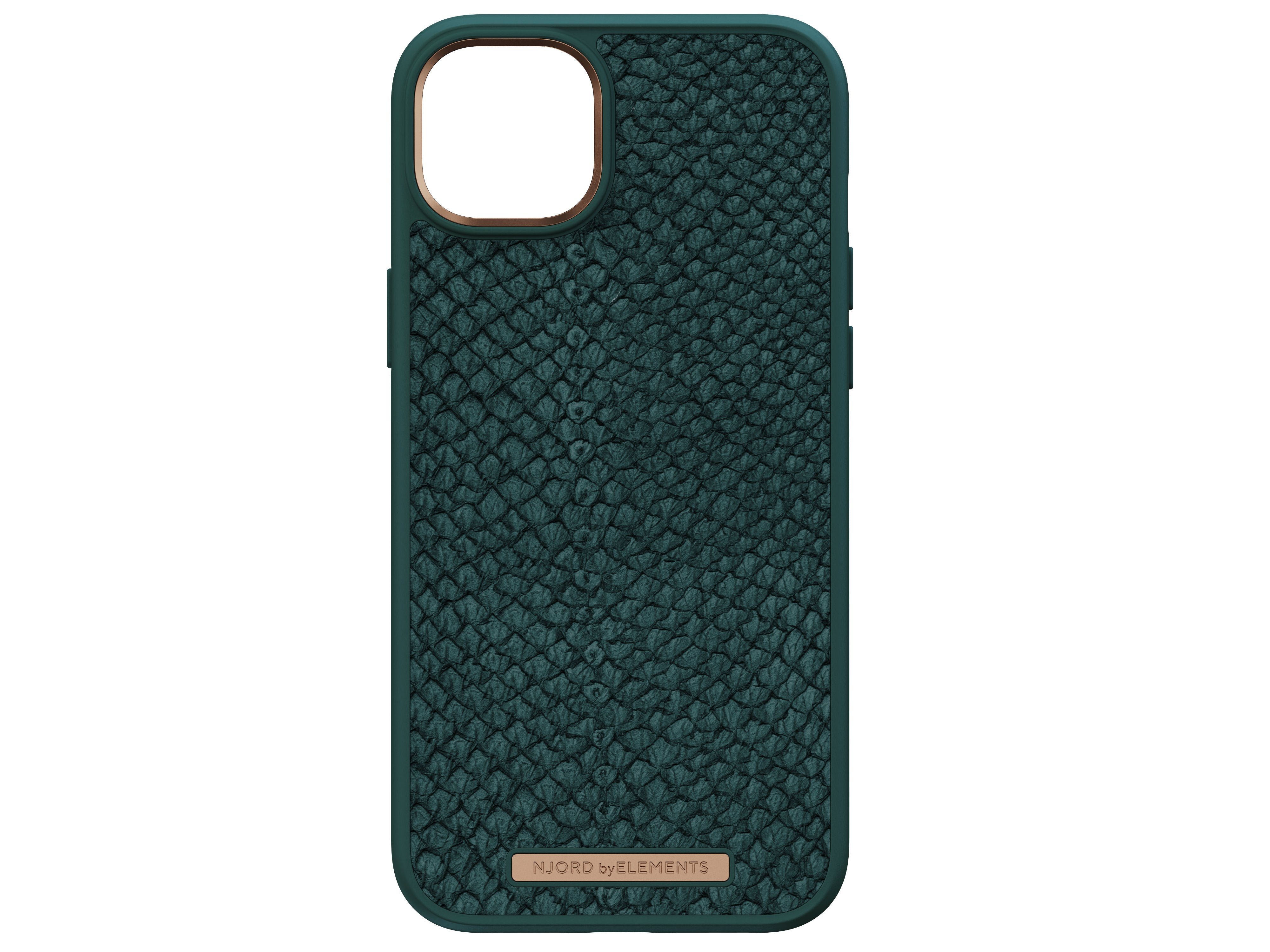 Funda Magsafe Iphone 12/13/14 Plus Piel De Salmon Verde Oscuro Njord