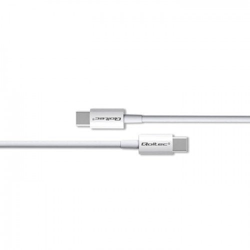 Qoltec 52360 Usb 2.0 Tipo C Cable Usb 2.0 Tipo C 60w Qc 3.0 Pd 1.5m White
