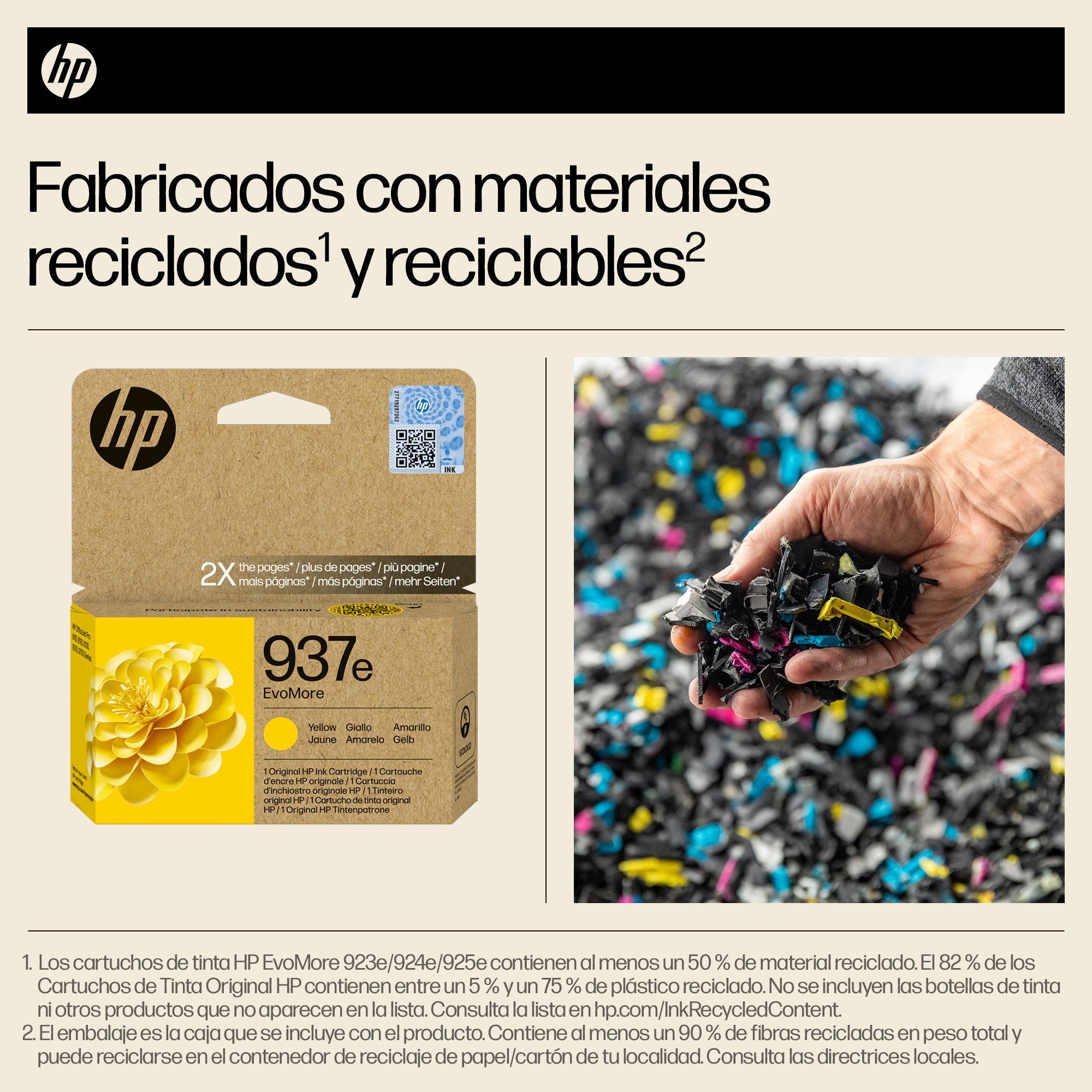 EAN 0199764688149 - HP 937e EvoMore Yellow Original Ink Cartridge cartucho de tinta 1 pieza(s) Alto rendimiento (XL) Amarillo imagen 2