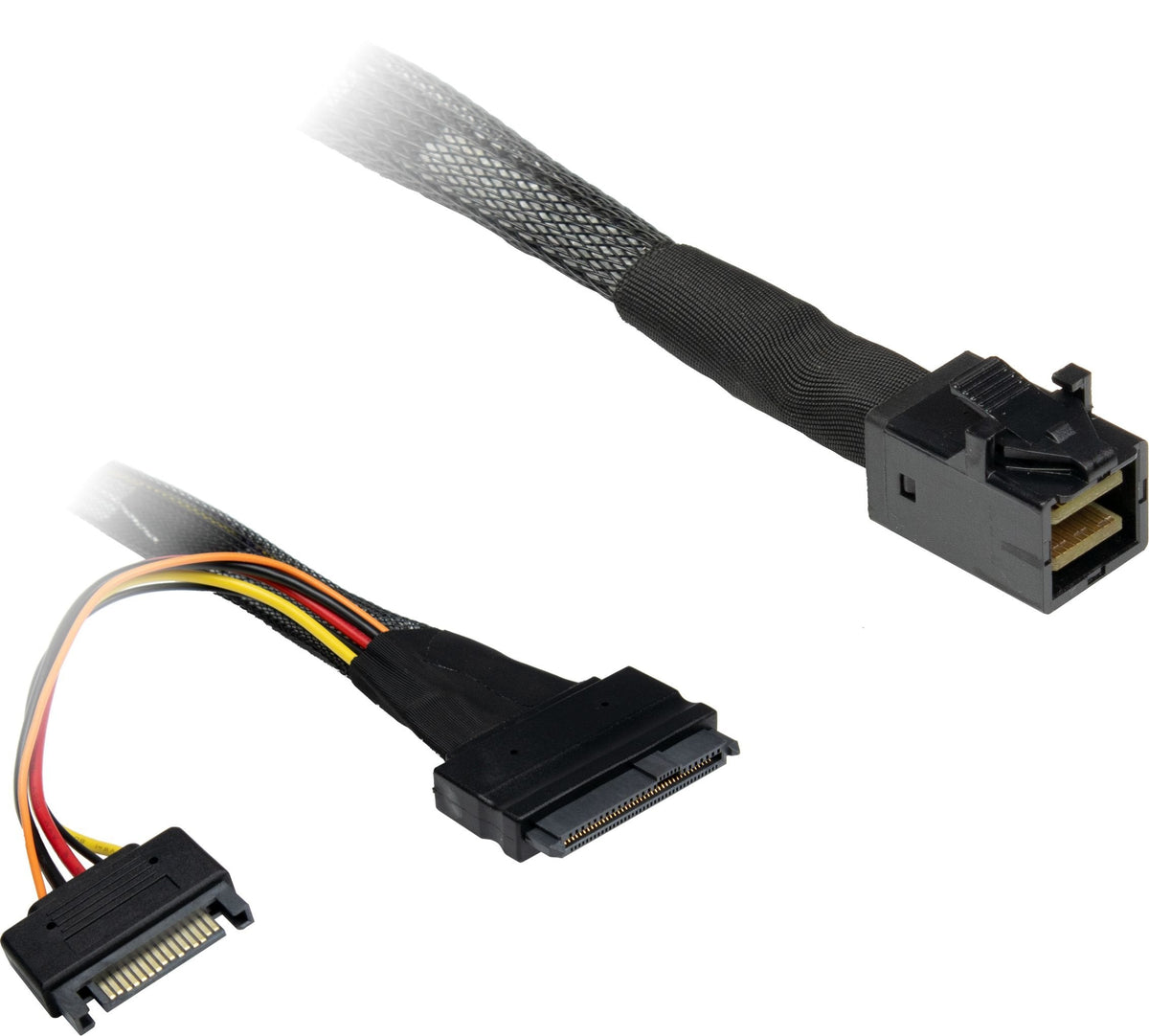 Inter-Tech Cable Sff 8643 - Sff 8639, Sata Power 0,75m