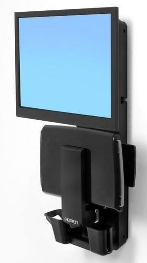 Ergotron Sit-Stand Vertical Lift, Patient Room - Kit De Fijación (Handgelenkkissen, Maushalterung, Vertical Verstellschiene, Barcode-Scanner-Soporte, Teclado-Tablett, Brazo Para Monitor, Mausablage Para